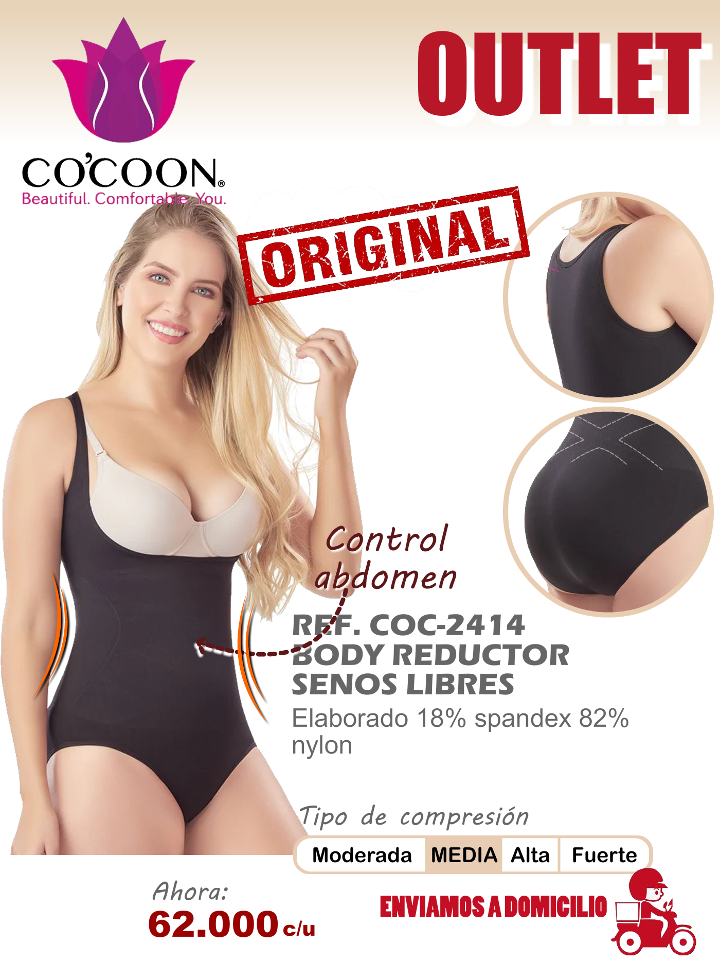 Faja para mujer tipo body original cocoon