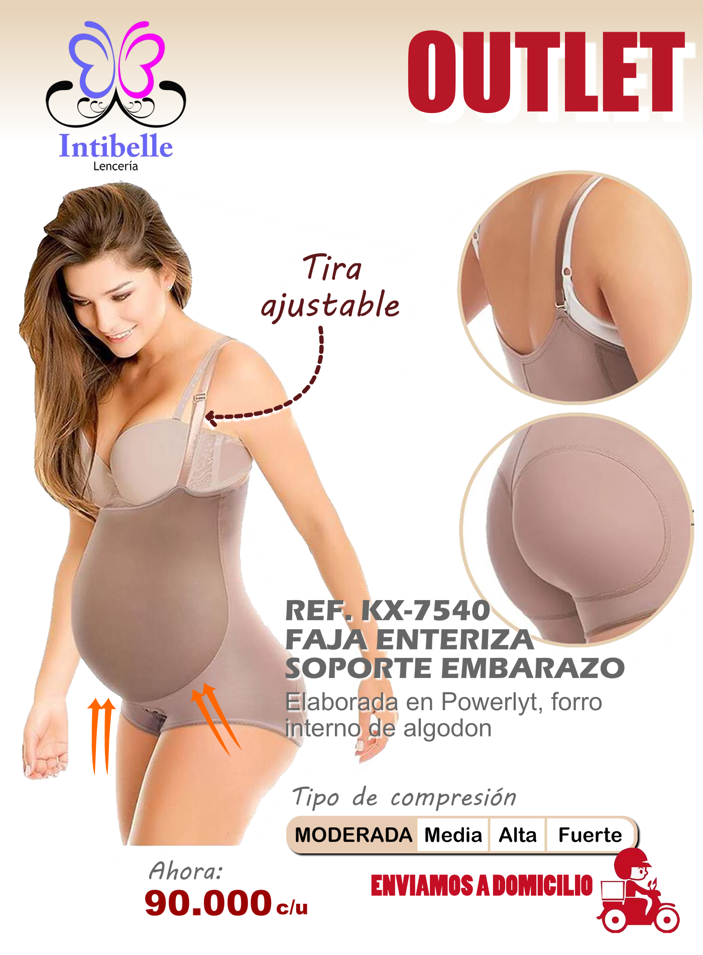 faja enteriza con soporte para embarazadas